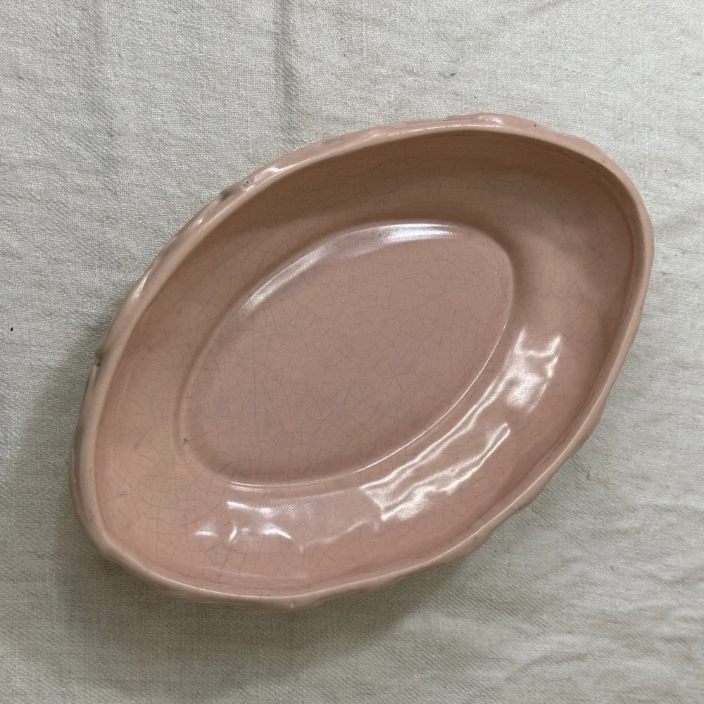 Rumrill Art Pottery Floral Console Bowl Art Deco 1938-41 Florence Pottery J-40